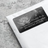 YOGA瞑想霊気インストラクター白黒ロータス ラベル