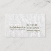 YOGA金エレガント箔ブラシストローク禅シンボルバス 名刺 (裏面)