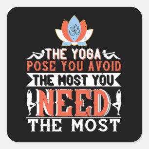 Yoga – あなたが最も必要としないようにヨガポーズ スクエアシール