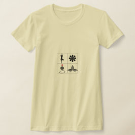 YOGA グラフィックTシャツ - ミニマリストウェルネスTシャツ Tシャツ