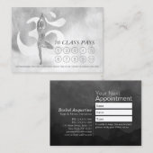 YOGA 10クラスパスアポイントメント瞑想ポーズルーム ロイヤリティカード (正面/裏面)