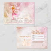 YOGA 10クラスパスアポイントメント瞑想ポーズルーム 予約カード (正面/裏面)