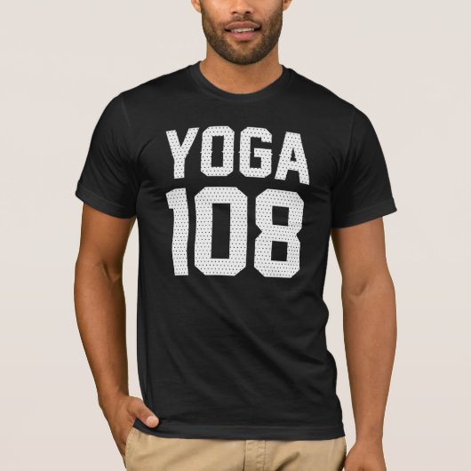 YOGA 108 - white print Tシャツ (正面)