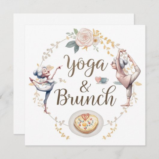 Yoga and Brunch  招待状 (正面/裏面)