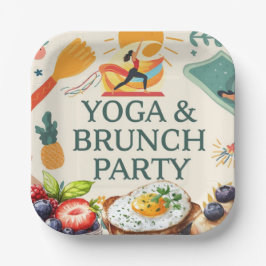 Yoga and Brunch Party ペーパープレート