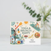 Yoga and Brunch Party invitation  ポストカード (スタンド正面)