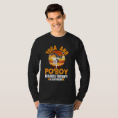 Yoga and Po'Boy Therapy Funny Pilates Humor Yogi P Tシャツ (正面フル)