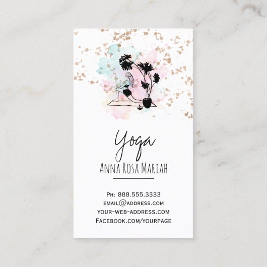 *~*  Yoga AP33 Rainbow Spiritual Chakra Plant 名刺 (裏面)