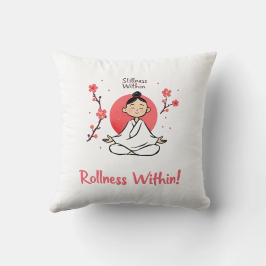 Yoga Balance Design - 'Stillness Within Rollness  クッション (裏面)