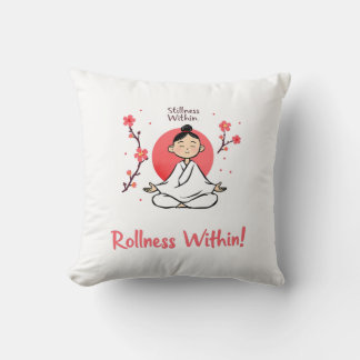 Yoga Balance Design - 'Stillness Within Rollness  クッション