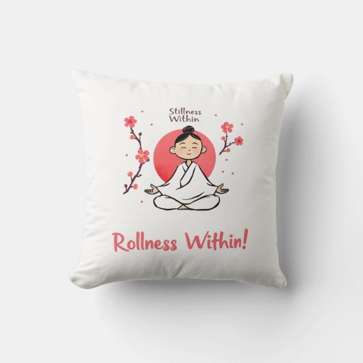 Yoga Balance Design - 'Stillness Within Rollness  クッション (正面)