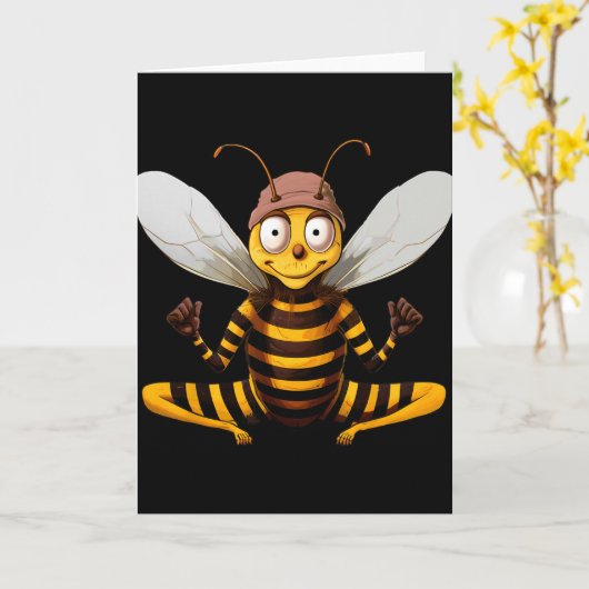 Yoga Bee  カード (黄色い花)