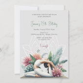 Yoga birthday party 招待状 (正面)