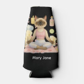 Yoga Birthday Party for Siamese Cat Lovers ボトルクーラー (正面)