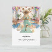 Yoga Birthday Party for Siamese Cat Lovers 招待状 (スタンド正面)