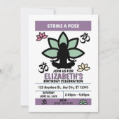 Yoga Birthday Party Invitation 招待状 (正面)