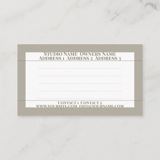 YOGA - Business Card 名刺 (裏面)