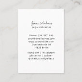  Yoga Business Card Visitenkarte 名刺 (裏面)