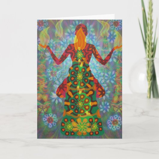 yoga candle digital - 2012 as greeting card カード (正面)