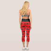 Yoga Capri Black & Red w/Shoe Doodle カプリレギンス (裏面)