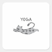 Yoga Cat スクエアシール (正面)