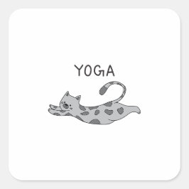 Yoga Cat スクエアシール