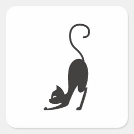 Yoga cat スクエアシール