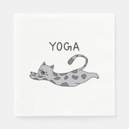 Yoga Cat スタンダードランチョンナプキン
