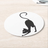 Yoga cat ラウンドペーパーコースター (アングル)