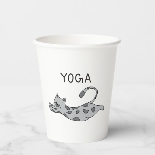 Yoga Cat 紙コップ (正面)