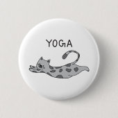 Yoga Cat 缶バッジ (正面)