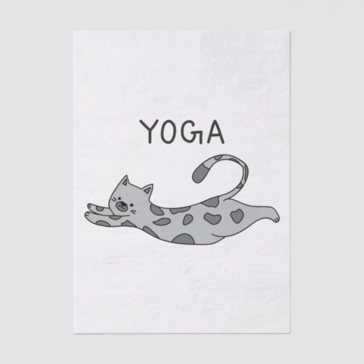 Yoga Cat 薄葉紙 (正面)