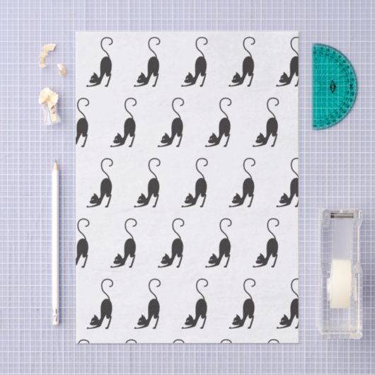 Yoga cat 薄葉紙 (クラフト)