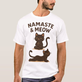 Yoga Cat Design – Namaste & Meow Tee Tシャツ