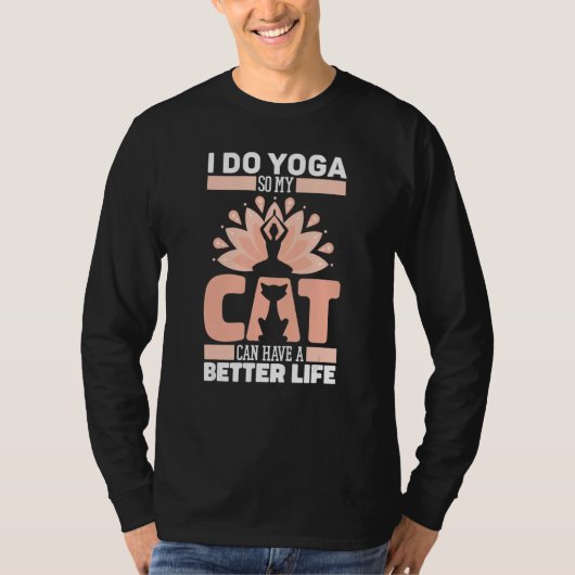 Yoga Cat Training  Yogi Yoga Tシャツ (正面)