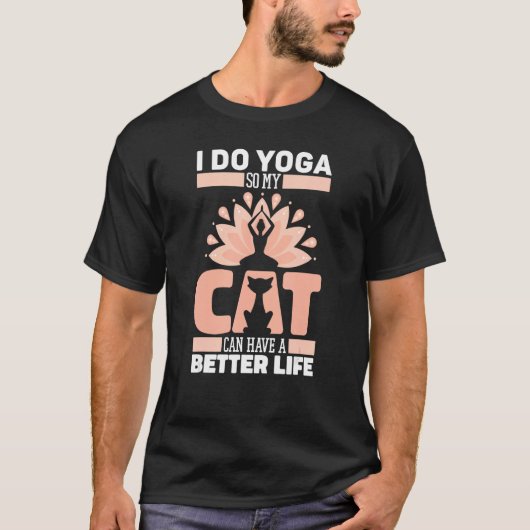 Yoga Cat Training  Yogi Yoga Tシャツ (正面)