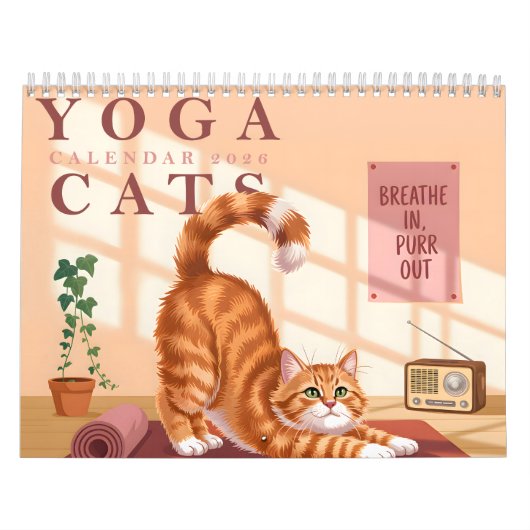 Yoga Cats Calendar 2026 カレンダー (カバー)