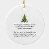 Yoga Christmas Santa Claus Posing yoga  セラミックオーナメント (裏面)