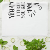 Yoga Class? Pour a Glass キッチンタオル (折り畳み)