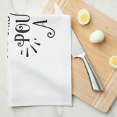 Yoga Class? Pour a Glass キッチンタオル (四つ折り)