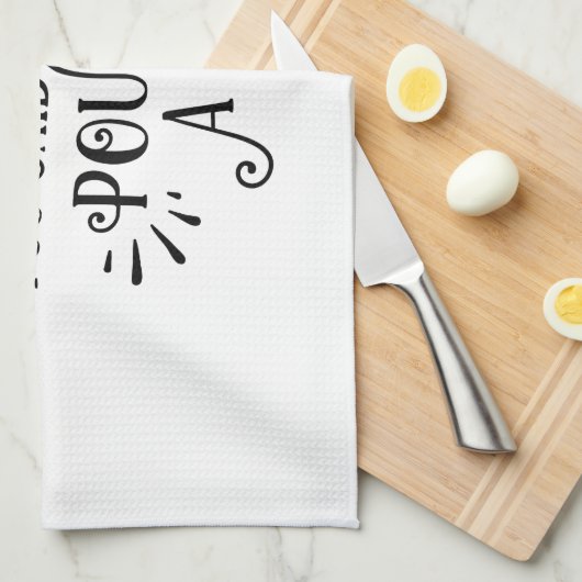 Yoga Class? Pour a Glass キッチンタオル (四つ折り)