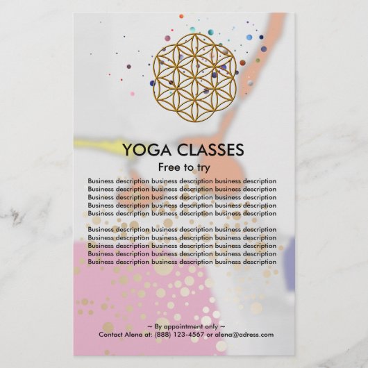 Yoga Classes Flyer チラシ (正面)