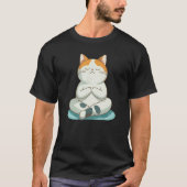 Yoga Cute Kitty Cat Tシャツ (正面)