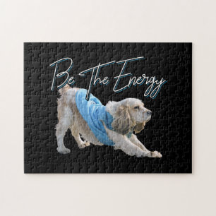 Yoga Downtown Dog – かわいいBe The Energy引用文 ジグソーパズル