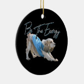 Yoga Downtown Dog – エネルギー引用文 セラミックオーナメント (右)