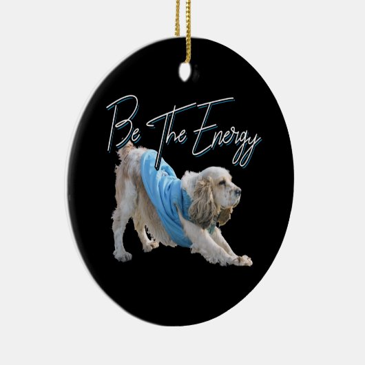 Yoga Downtown Dog – エネルギー引用文 セラミックオーナメント (右)