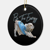 Yoga Downtown Dog – エネルギー引用文 セラミックオーナメント (左)