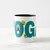 Yoga Emoji Mug ツートーンマグカップ (中央)