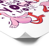 Yoga Exercise Flamingos  ポスター (角)
