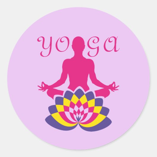 Yoga Flor de Loto ラウンドシール (正面)